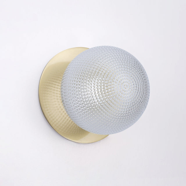 Odessa Large Diamond Cut LED Wall Light 8.5W 4000K Clear & Brass