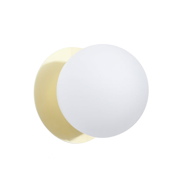 Odessa Large LED Wall Light 8.5W 4000K Frosted Opal & Gold
