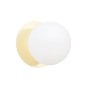Odessa Large LED Wall Light 8.5W 4000K Frosted Opal & Gold