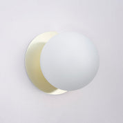Odessa Large LED Wall Light 8.5W 4000K Frosted Opal & Gold
