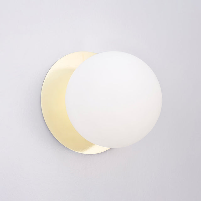 Odessa Large LED Wall Light 8.5W 4000K Frosted Opal & Gold