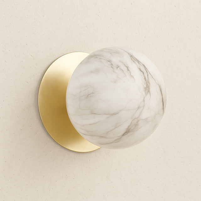 Odessa Large LED Wall Light 8.5W 4000K Marble Opal & Gold