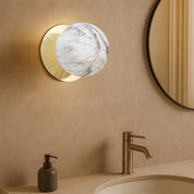 Odessa Large LED Wall Light 8.5W 4000K Marble Opal & Gold