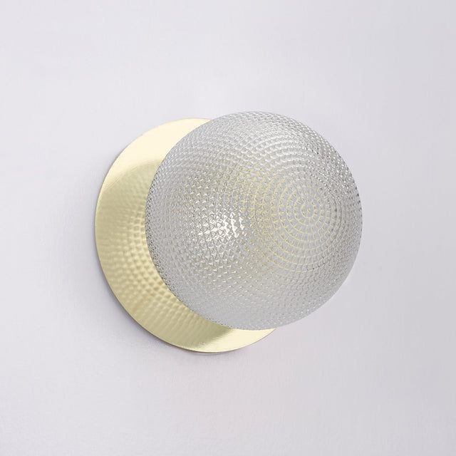 Odessa Large Diamond Cut LED Wall Light 8.5W 4000K Clear & Gold