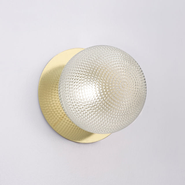 Odessa Large Diamond Cut LED Wall Light 8.5W 4000K Clear & Gold