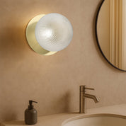 Odessa Large Diamond Cut LED Wall Light 8.5W 4000K Clear & Gold