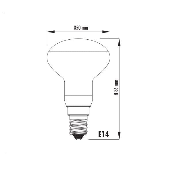 LED Filament Globe 240V 5W SES Mirror Reflector Glass 2700K