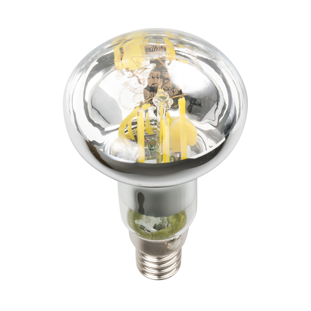 LED Filament Globe 240V 7W ES W63mm Mirror Reflector Glass 2700K