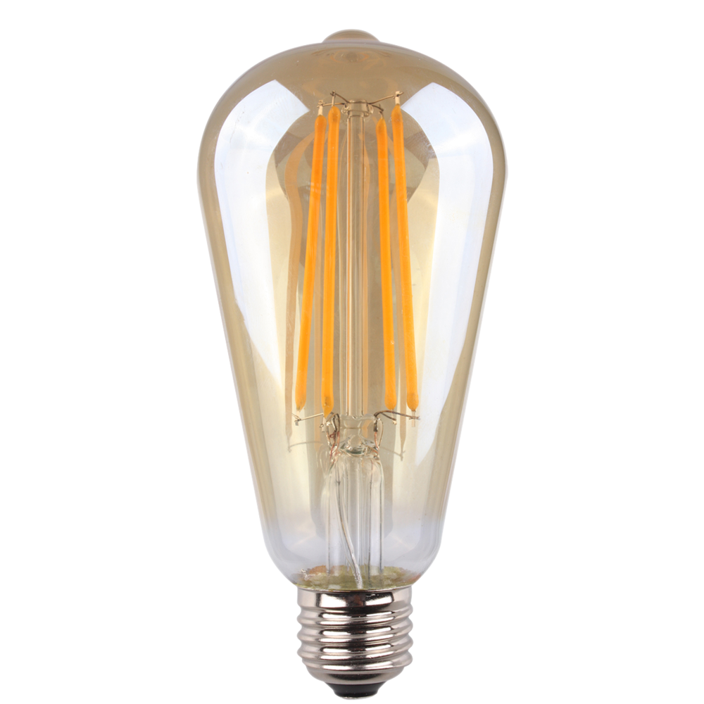 LED Filament Globe 240V 1W ES Champagne Glass 2200K
