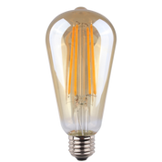 LED Filament Globe 240V 1W ES Champagne Glass 2200K