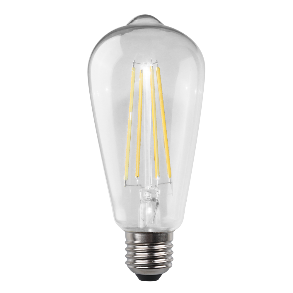 LED Filament Globe 240V 8W ES Clear Glass 3000K