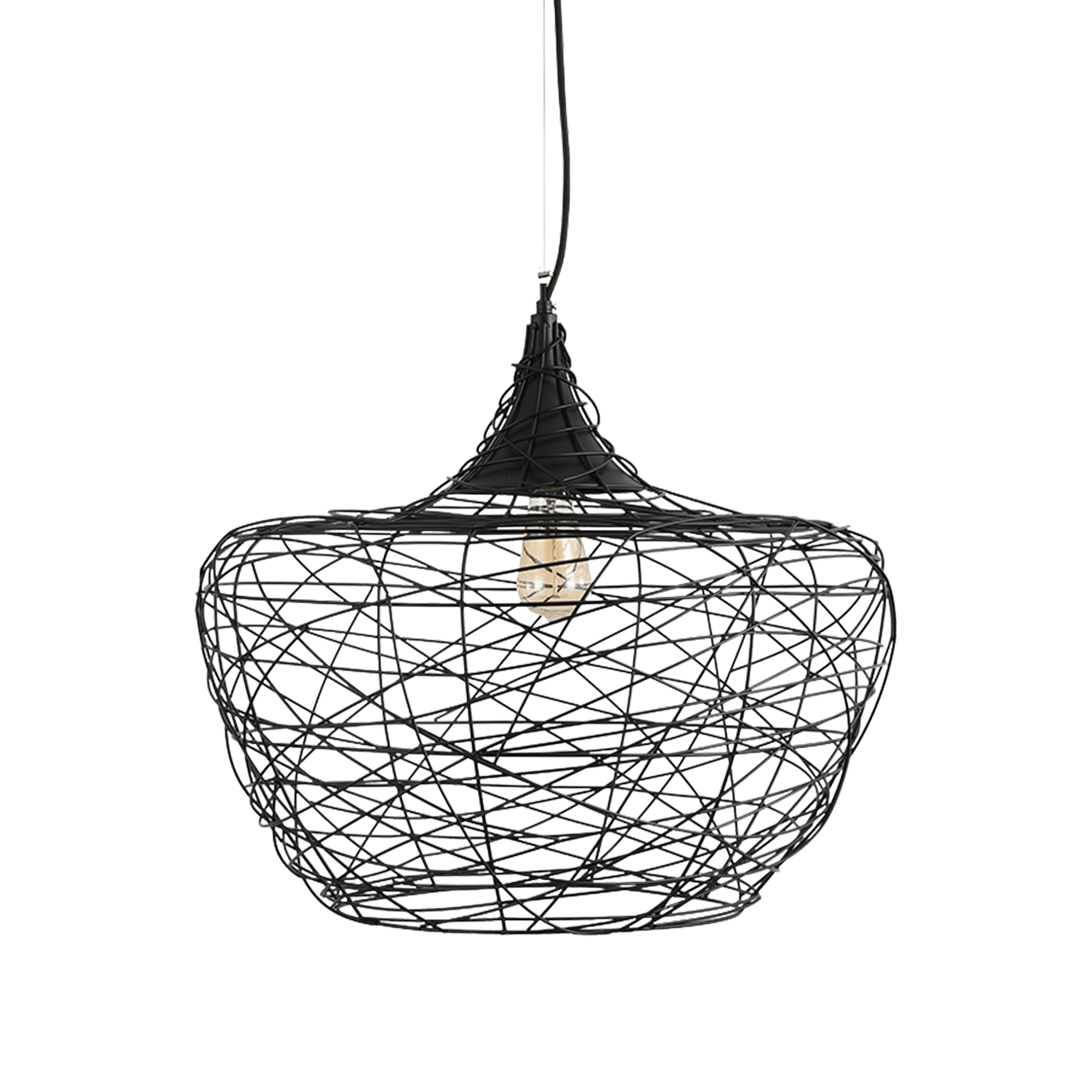 Weave Pendant Light Small, Large in Black