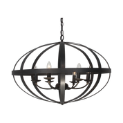 Lincon Pendant Light Small, Large in Weathered Iron