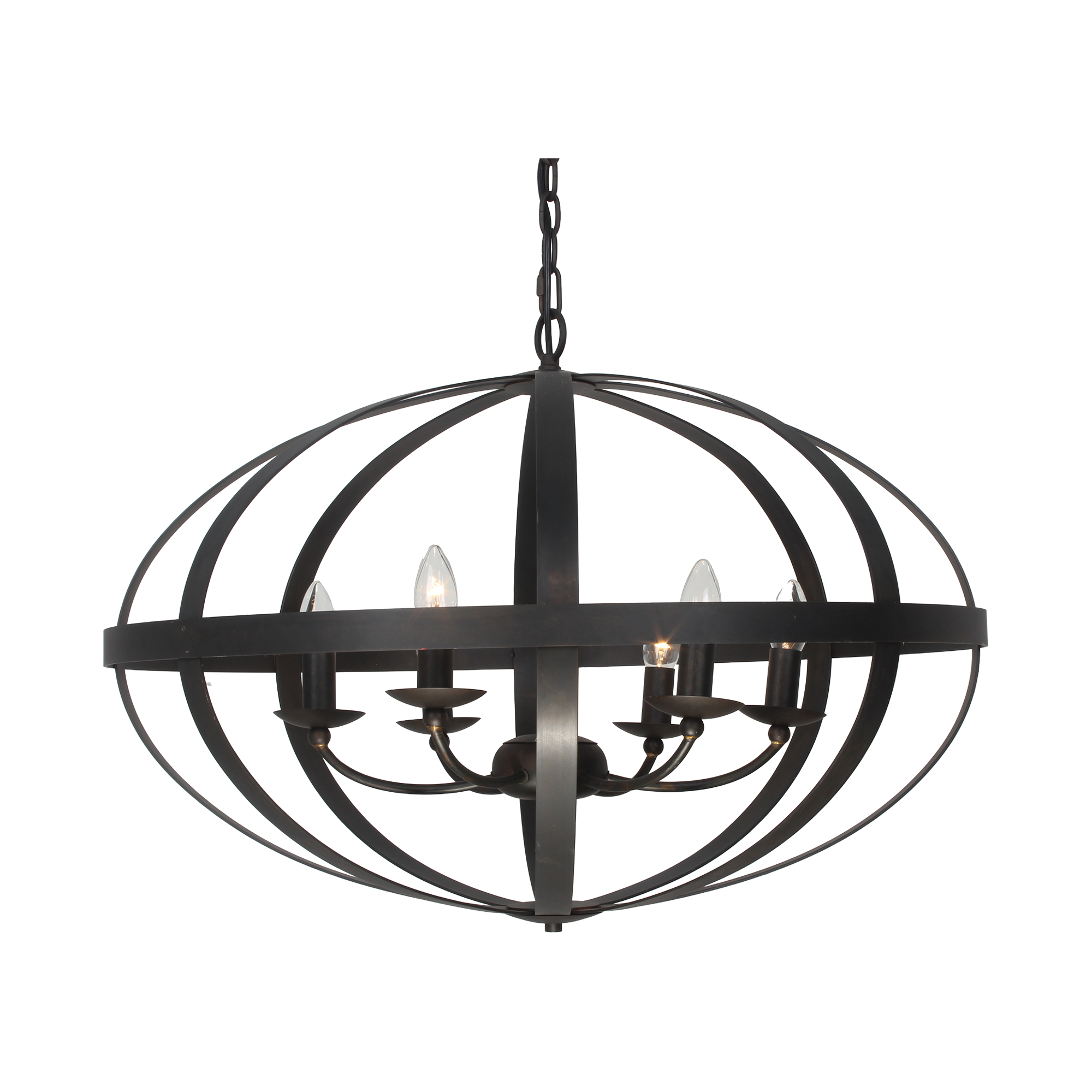 Lincon Pendant Light Small, Large in Weathered Iron