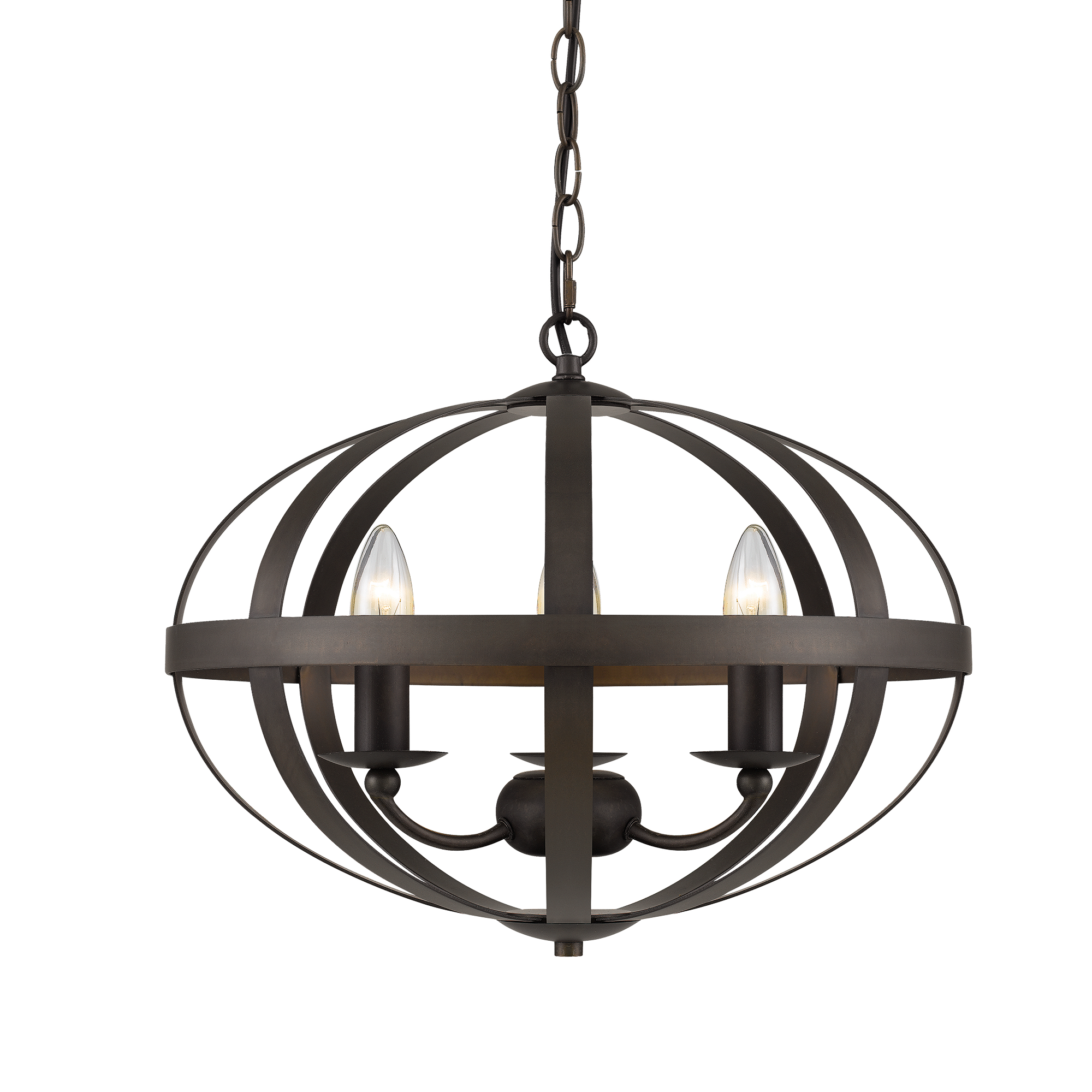 Lincon Pendant Light Small, Large in Weathered Iron