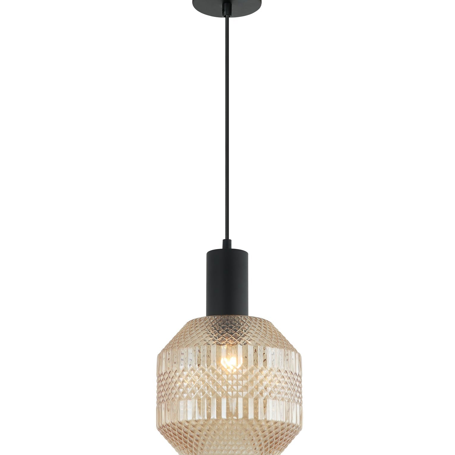 MARACA: Interior Glass Jar With Quadrilateral Segment Pendant Lights