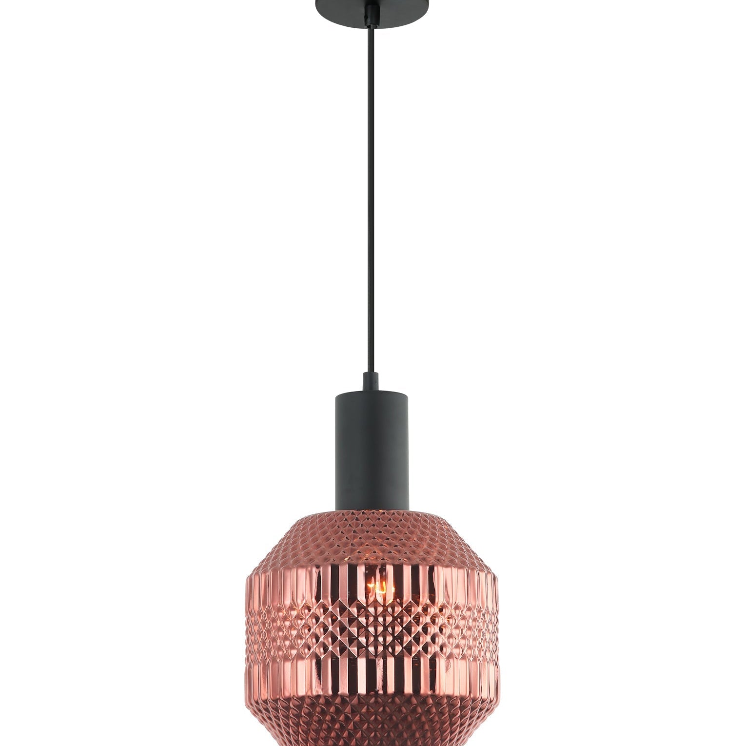 MARACA: Interior Glass Jar With Quadrilateral Segment Pendant Lights