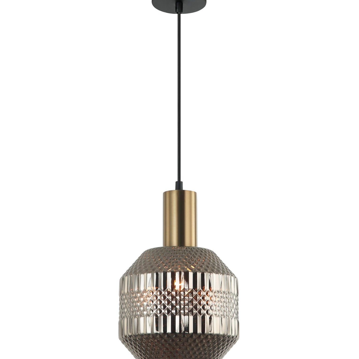 MARACA: Interior Glass Jar With Quadrilateral Segment Pendant Lights