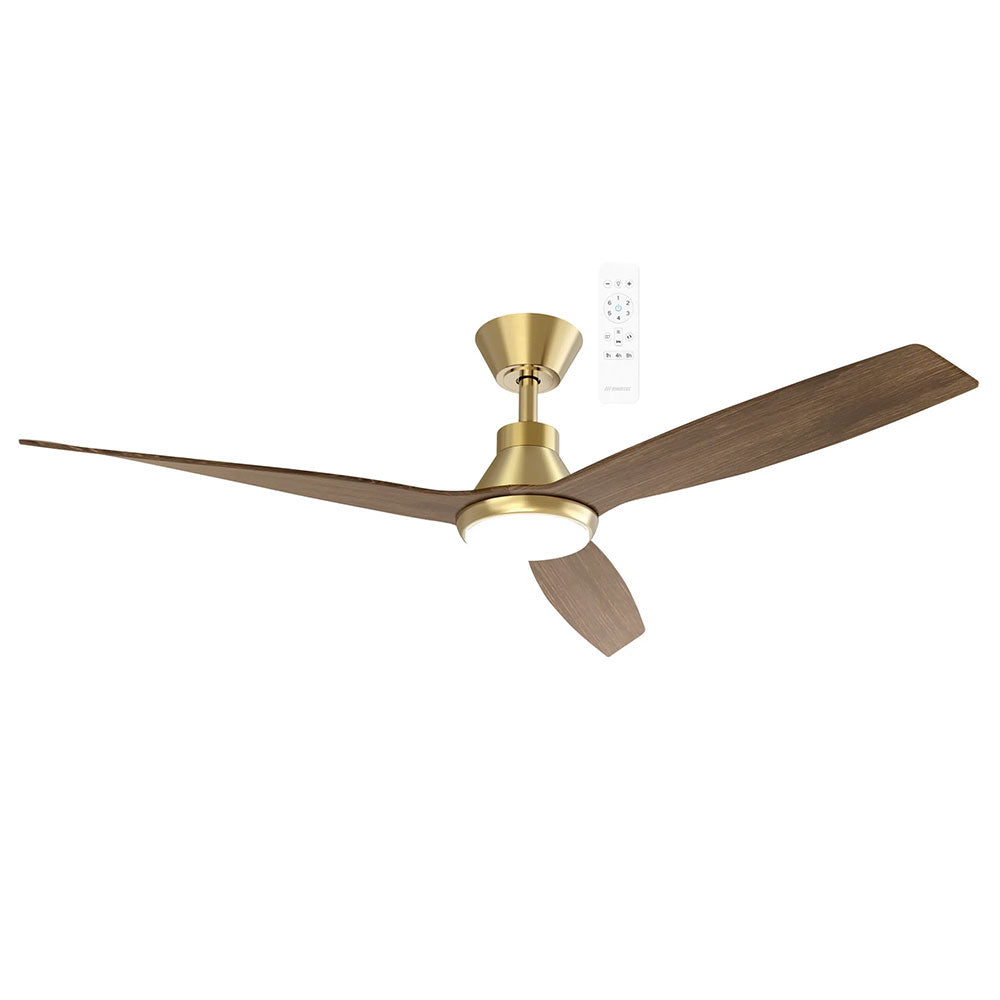 Triumph 52" DC Smart Ceiling Fan With WIFI Remote Control + LED Light Antique Bronze / Walnut - MDCT1333AWN
