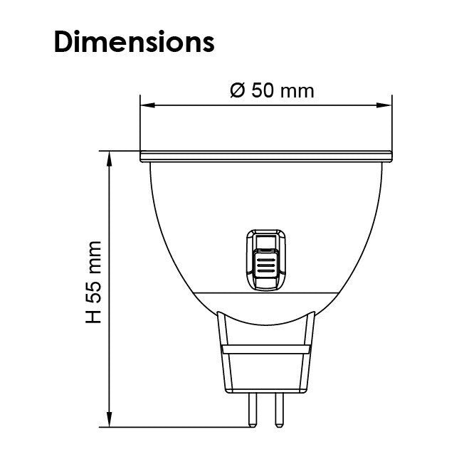 LED MR16 TC Globe 12V 4W TRI Colour