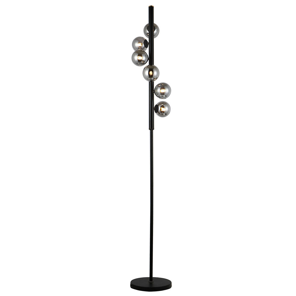 Midday 6LT Small Glass Sphere Floor Lamp