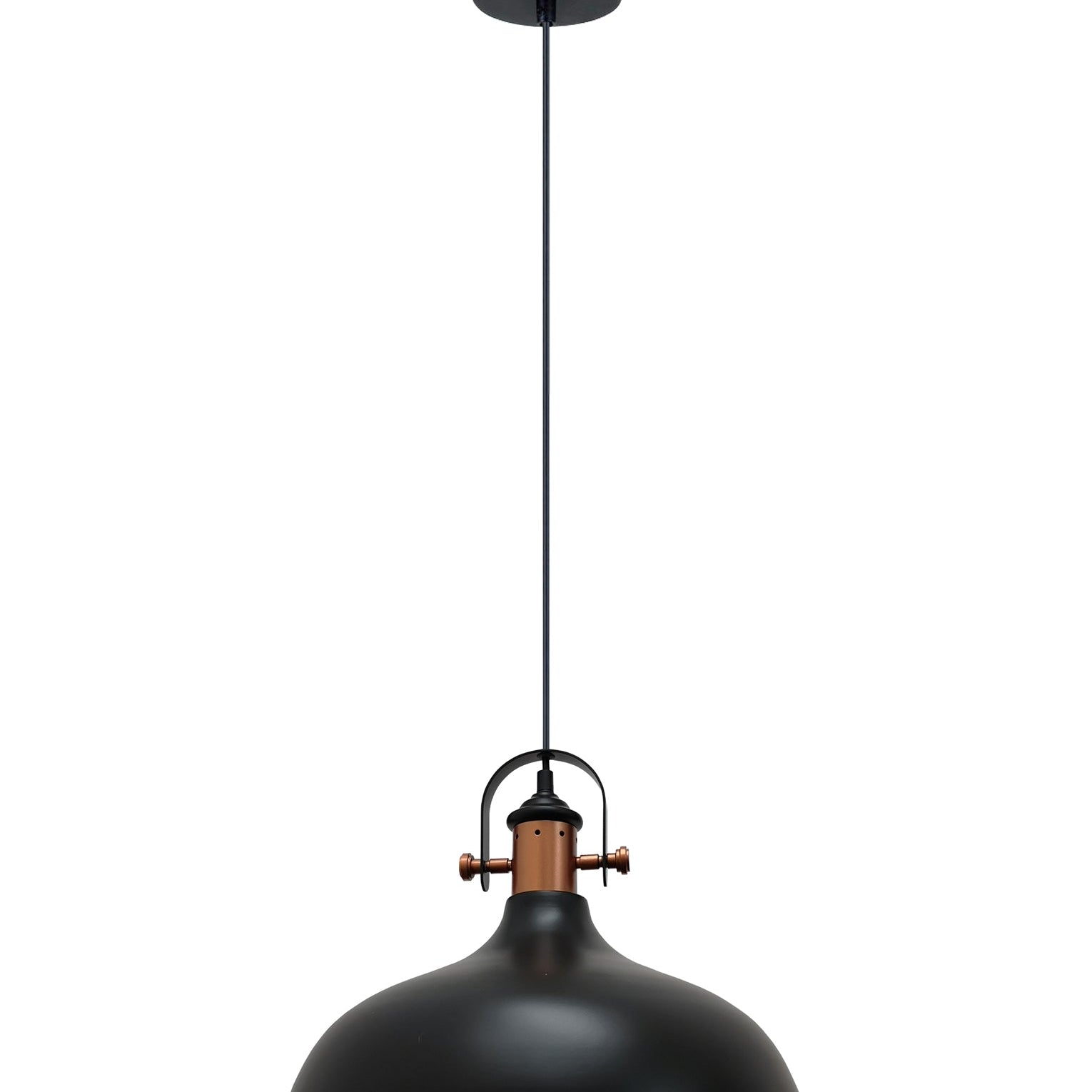 NARVIK: Industrial Scandinavian Dome Shape With Copper Plating Pendant Lights