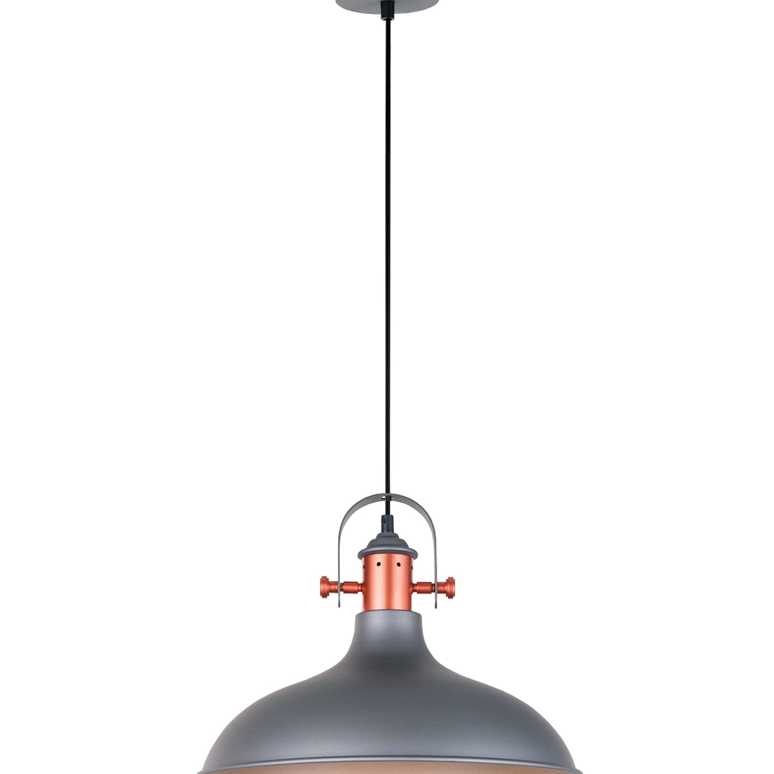 NARVIK: Industrial Scandinavian Dome Shape With Copper Plating Pendant Lights