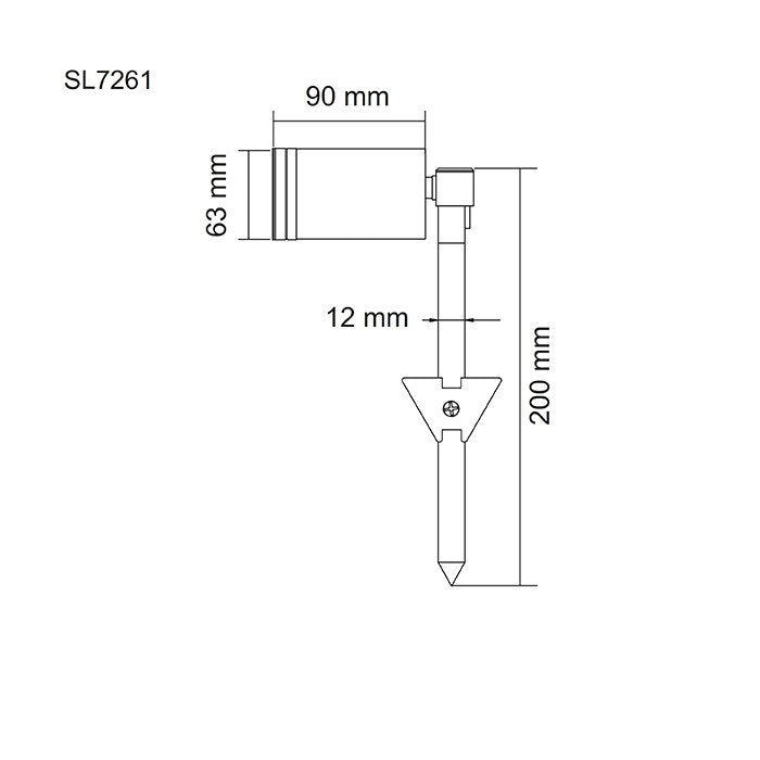 New Port Spike Light 12V Anodised Silver Aluminium 3CCT