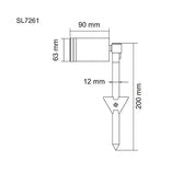 New Port Spike Light 12V Silver Aluminium 3CCT