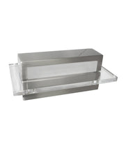 NEW YORK: City Series LED Interior Satin Nickel With Clear Acrylic Border Rectangular Wall Light