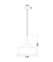 NORDIC: Modern Scandinavian Small Dome Shape Steel & Wood Pendant Lights