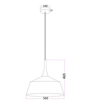 NORDIC: Modern Scandinavian Large Dome Shape Steel & Wood Pendant Lights