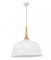 NORDIC: Modern Scandinavian Large Dome Shape Steel & Wood Pendant Lights
