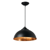 Newport Pendant Light Small, Medium, Large in Black/Copper, Black/Gold, Black/Silver