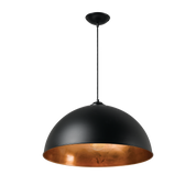 Newport Pendant Light Small, Medium, Large in Black/Copper, Black/Gold, Black/Silver