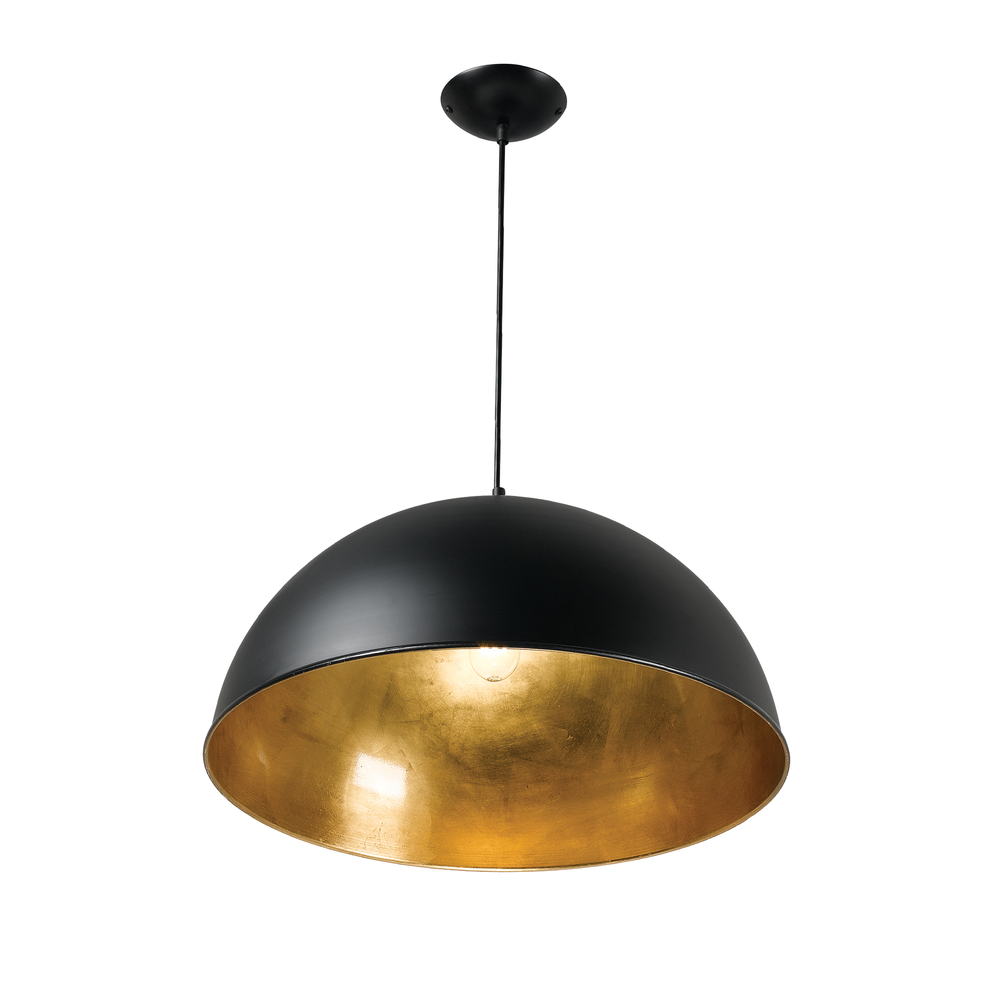 Newport Pendant Light Small, Medium, Large in Black/Copper, Black/Gold, Black/Silver