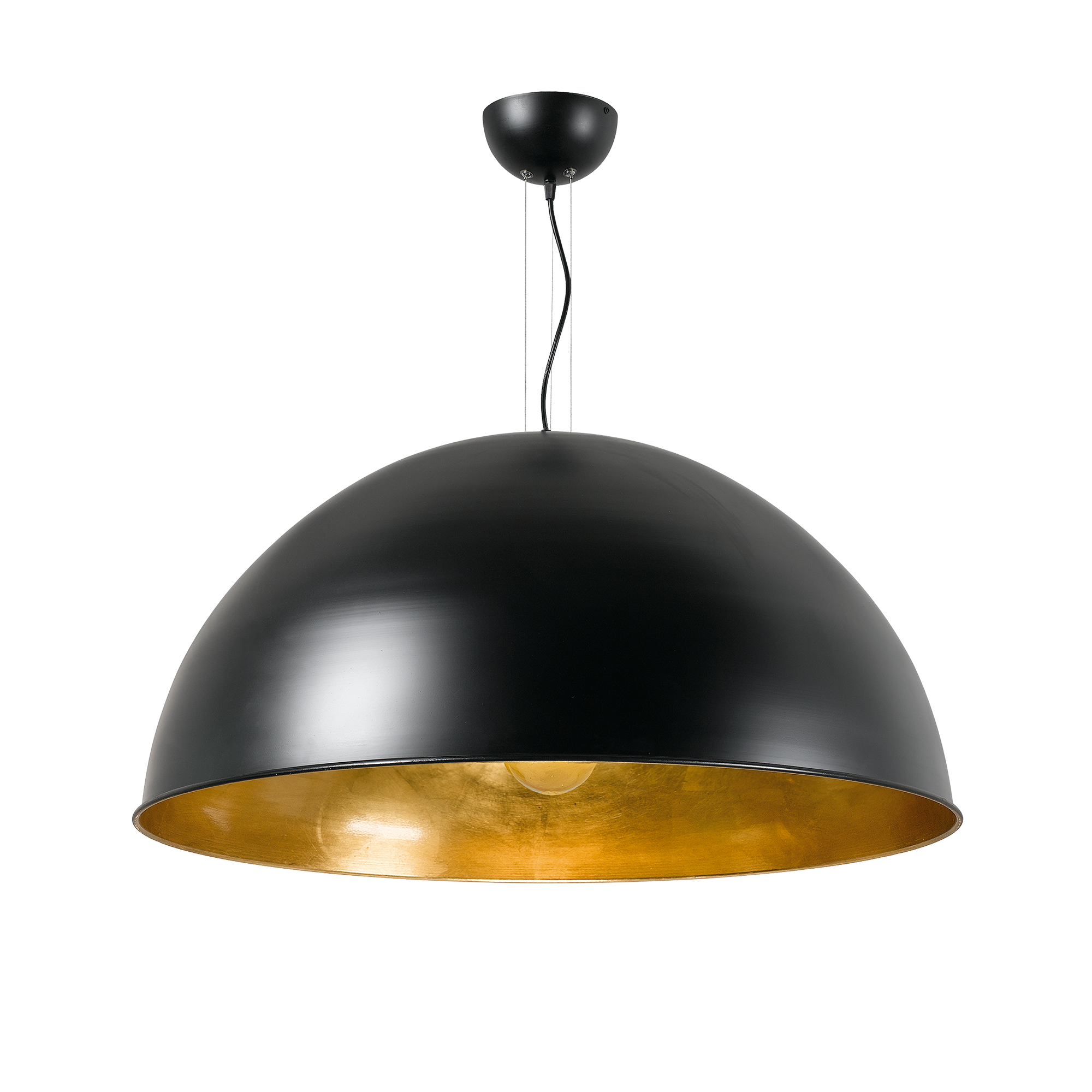 Newport Pendant Light Small, Medium, Large in Black/Copper, Black/Gold, Black/Silver