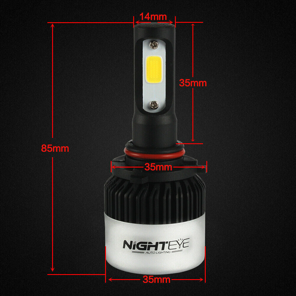 Nighteye 9005 HB3 LED Headlight Bulbs 36W 4500LM Set of 2