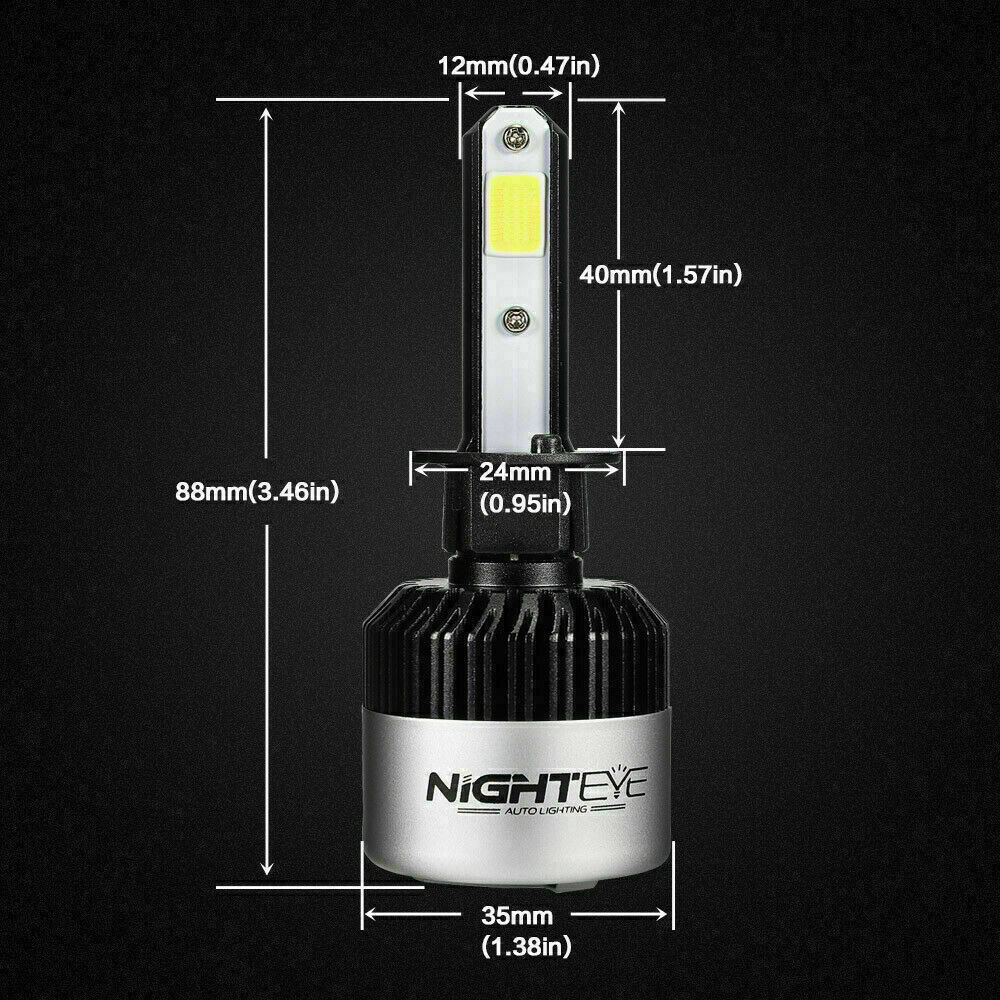 Nighteye H1 LED Headlight Bulbs 36W 4500LM Set of 2