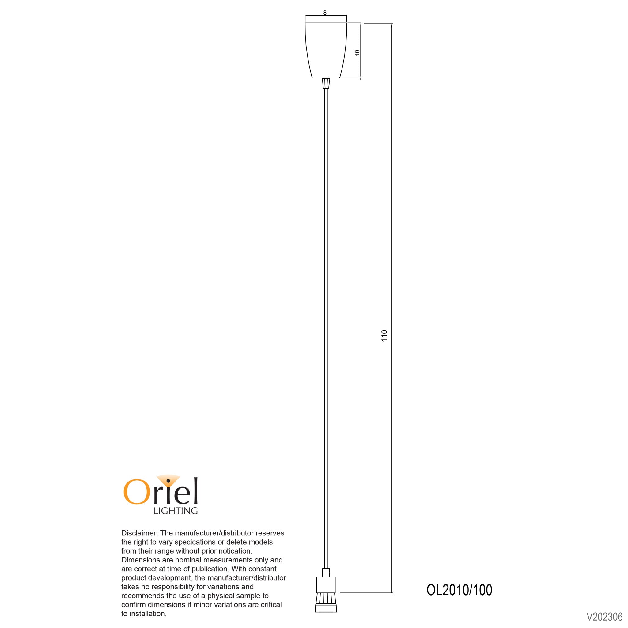 PEG 100 White - 1m DIY Suspension B22 White