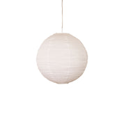 KANTO.40 ROUND WHITE - White Linen Shade Only