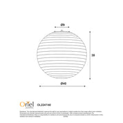 KANTO.40 ROUND FLAX - Flax Linen Shade Only