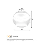 KANTO.60 ROUND FLAX - White Linen Shade Only