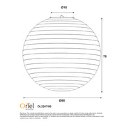 KANTO.80 ROUND FLAX - Flax Linen Shade Only