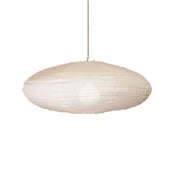 KANTO.60 OVAL WHITE - White Linen Shade Only