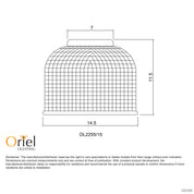 MAISON.15 AMBER - 15cm Retro Halophane Glass Shade