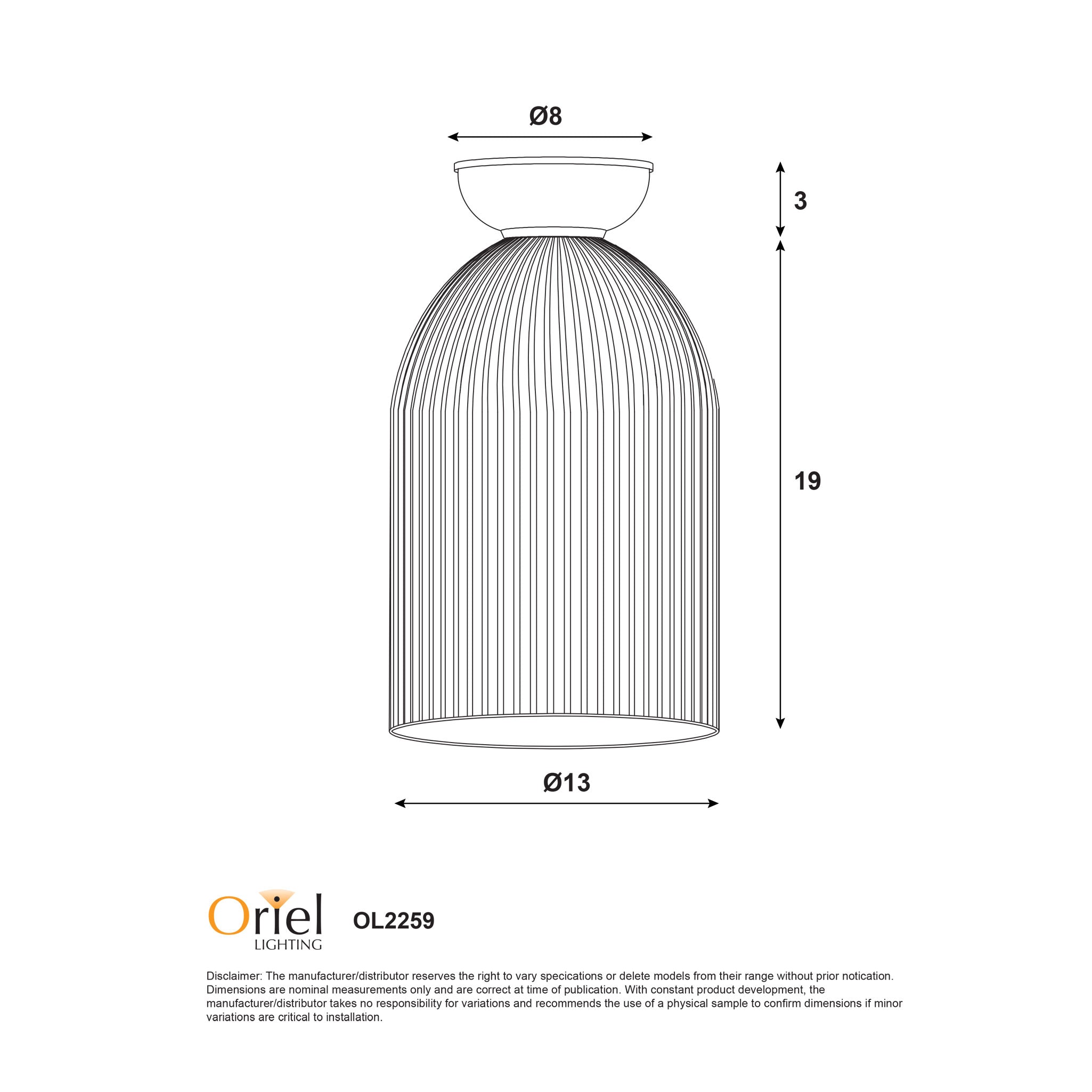ARLEY DIY - Ribbed Glass DIY Shade