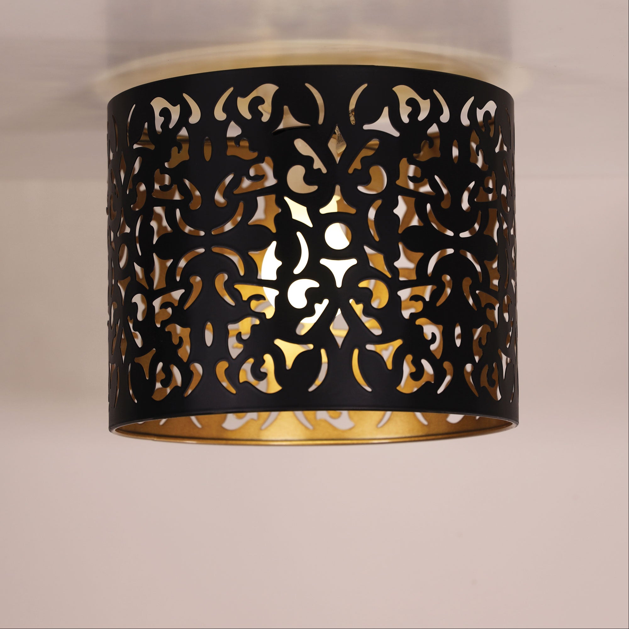 VICKY COPPER - 25cm Laser Cut Metal DIY Ceiling Light with a golden-coppper Inner