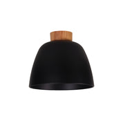 TOMMY DIY BLACK - Metal DIY Shade with Real Wood Accents