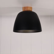 TOMMY DIY BLACK - Metal DIY Shade with Real Wood Accents
